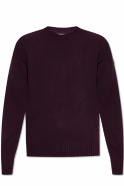 Moncler BORDO Wełniany sweter z okrągłym dekoltem