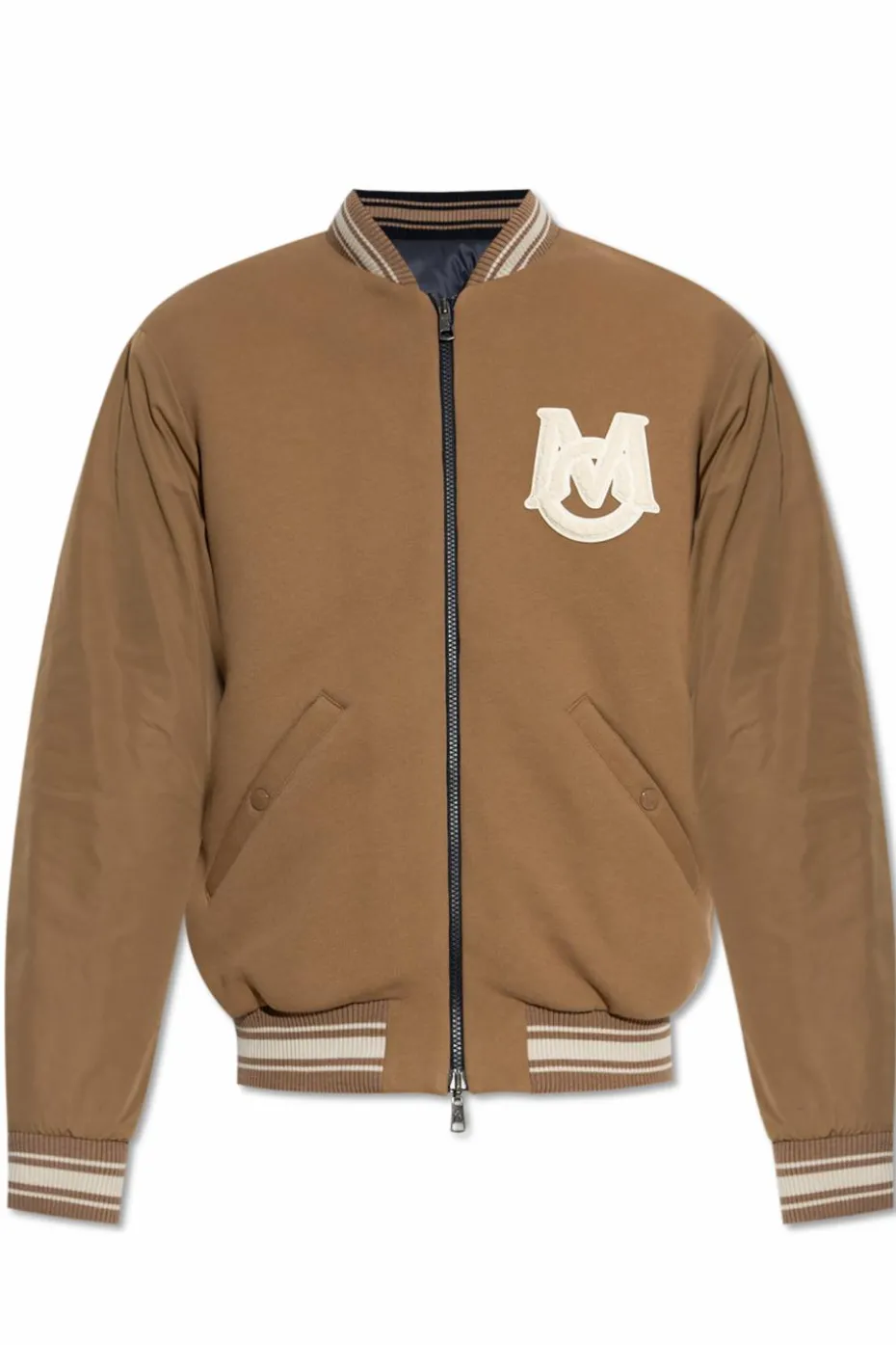 Moncler BRĄZOWY Dwustronna kurtka puchowa