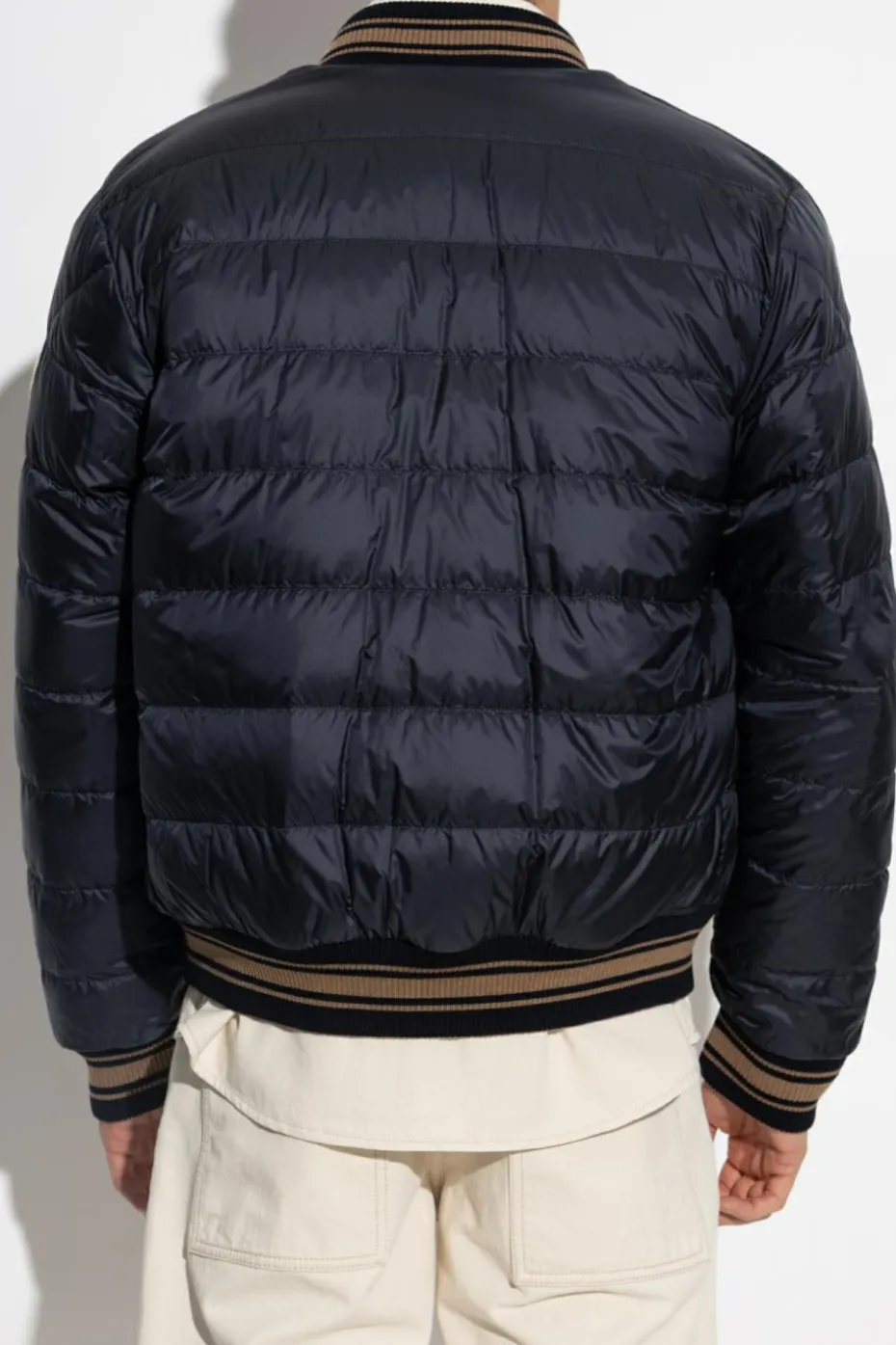 Moncler BRĄZOWY Dwustronna kurtka puchowa