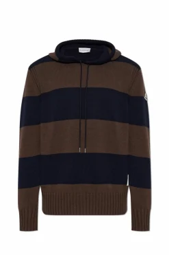 Moncler BRĄZOWY Sweter z kapturem
