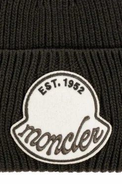 Moncler BRĄZOWY Wełniana czapka