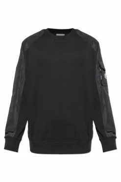 Moncler CZARNY Bluza z kieszenią na rękawie