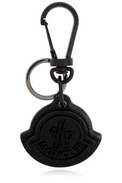Moncler CZARNY Brelok do kluczy z logo