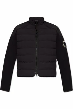 Moncler CZARNY Kardigan z puchowym przodem