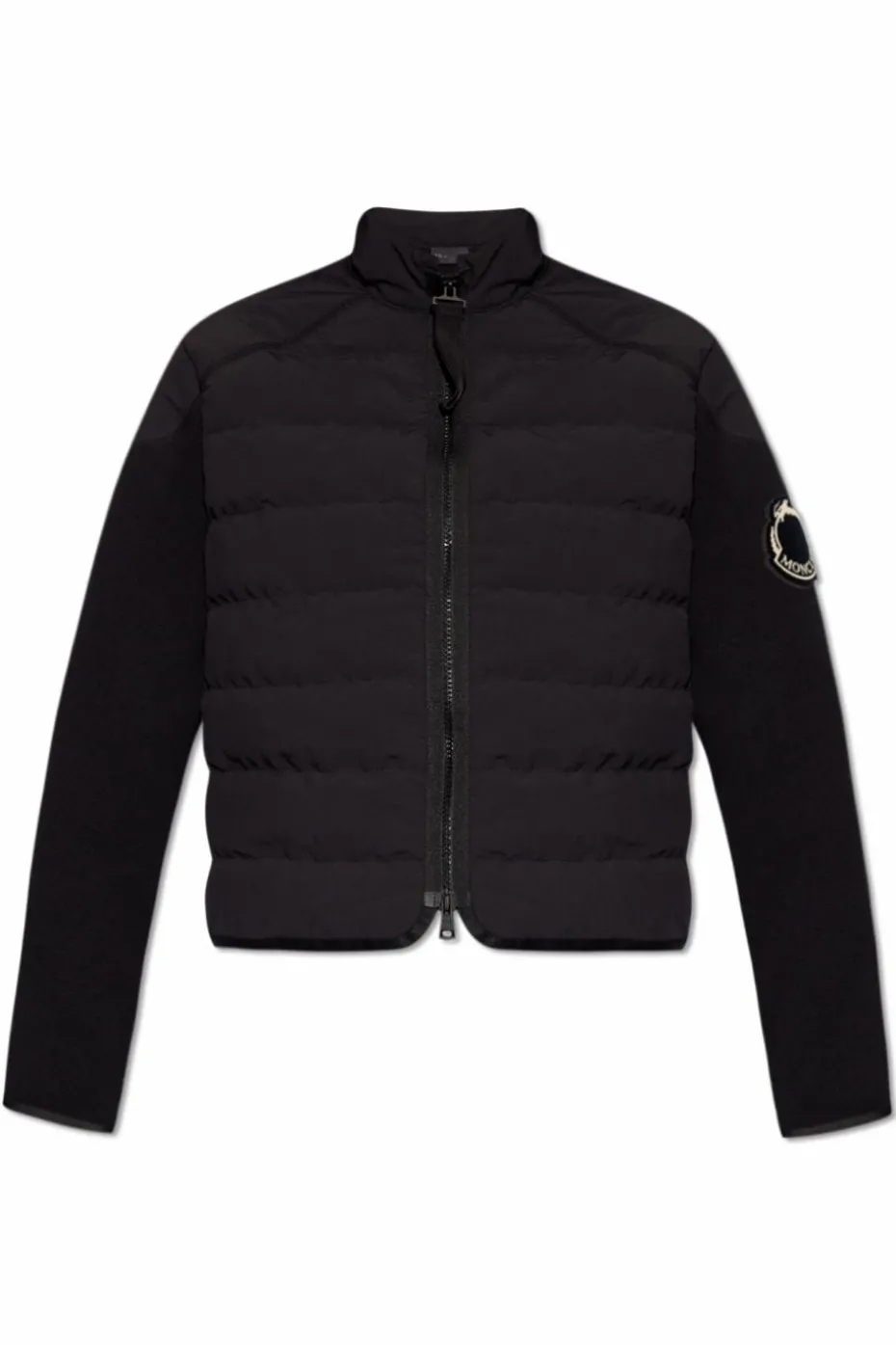 Moncler CZARNY Kardigan z puchowym przodem