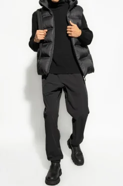 Moncler CZARNY Ortalionowe spodnie