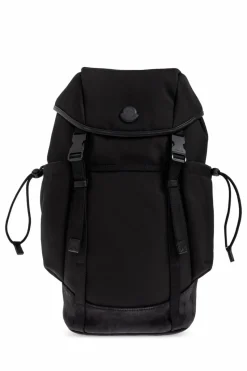 Moncler CZARNY Plecak z naszywką z logo