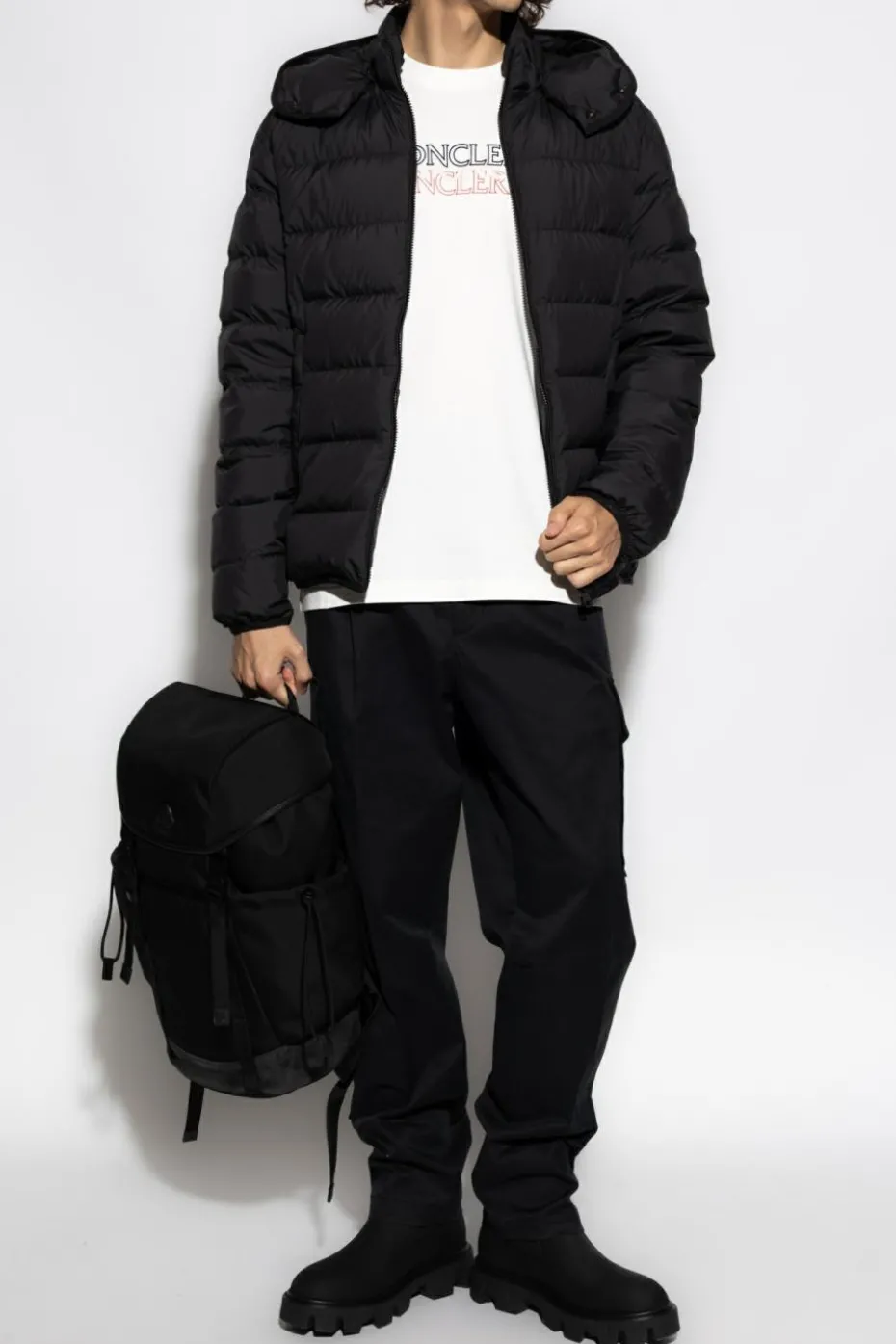 Moncler CZARNY Spodnie typu `cargo`