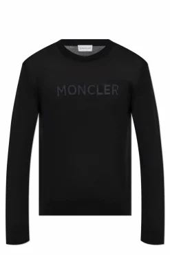 Moncler CZARNY Sweter z logo