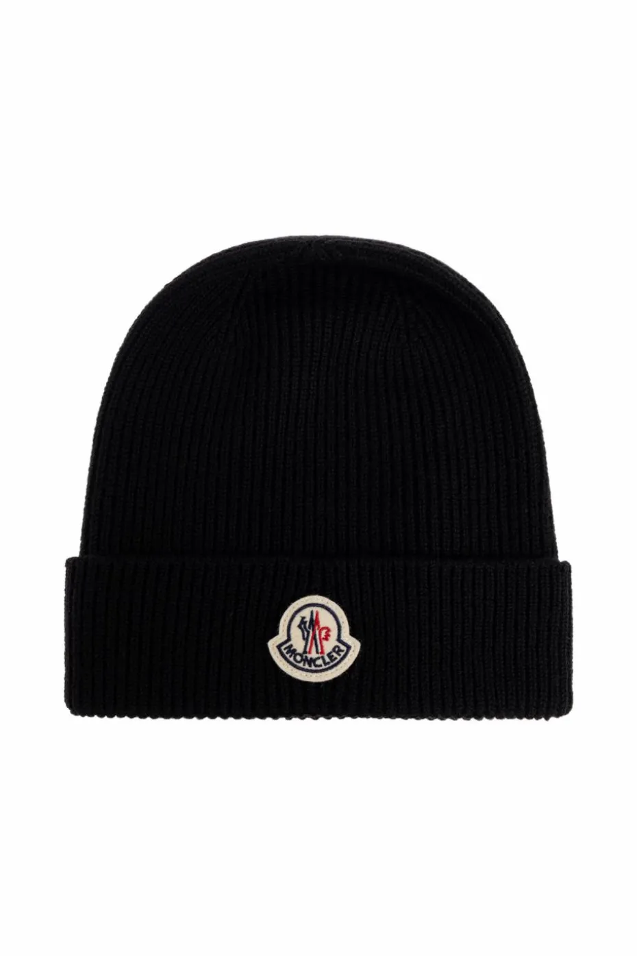 Moncler CZARNY Wełniana czapka