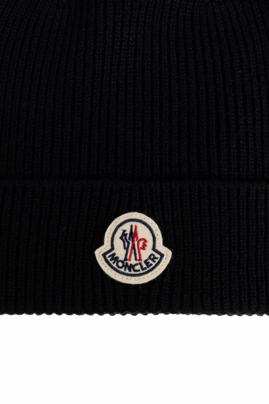 Moncler CZARNY Wełniana czapka