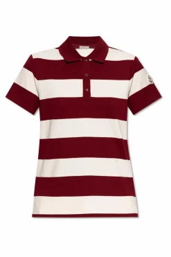 Moncler CZERWONY Polo z logo
