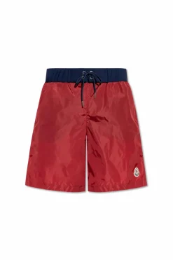 Moncler CZERWONY Szorty kąpielowe