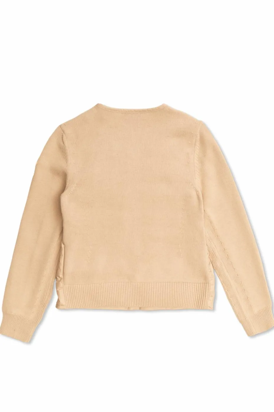 Moncler Enfant beżowy Kardigan z pikowanym przodem