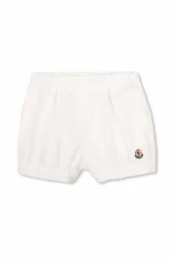 Moncler Enfant BIAŁY Bawełniane szorty