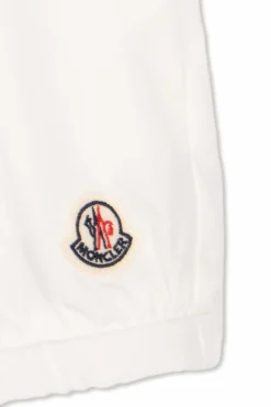 Moncler Enfant BIAŁY Bawełniane szorty