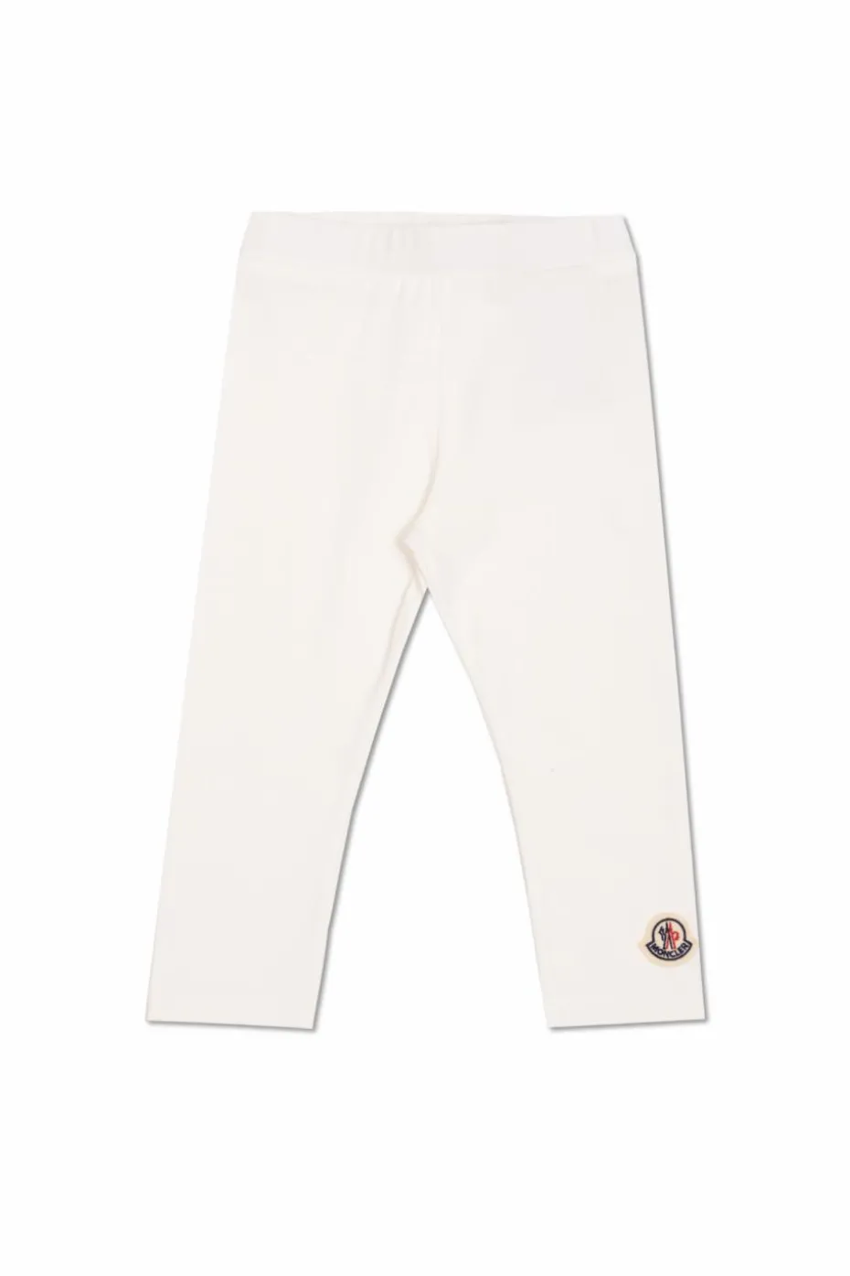 Moncler Enfant BIAŁY Bawełniane legginsy