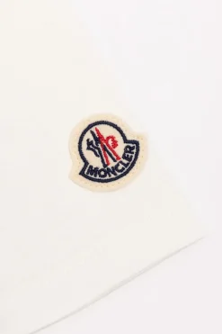 Moncler Enfant BIAŁY Bawełniane legginsy