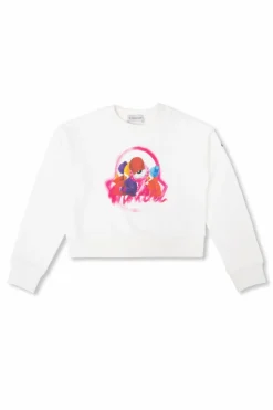 Moncler Enfant BIAŁY Bluza z nadrukiem