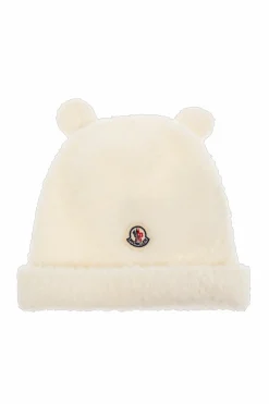 Moncler Enfant BIAŁY Wełniana czapka