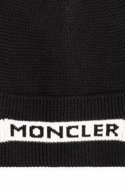 Moncler Enfant CZARNY Czapka z logo