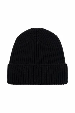 Moncler Enfant CZARNY Czapka z naszywką z logo
