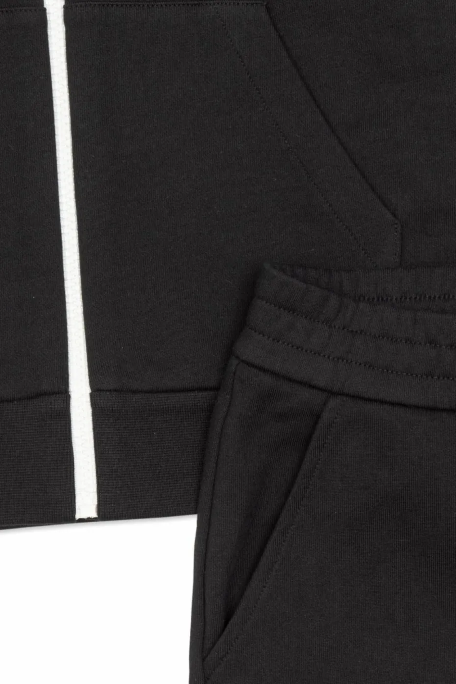 Moncler Enfant CZARNY Komplet: bluza i spodnie dresowe