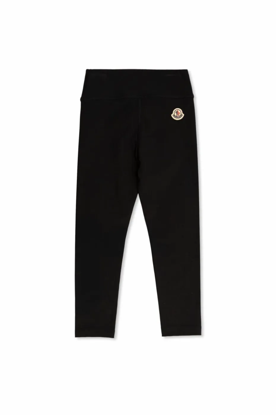 Moncler Enfant CZARNY Leginsy z naszywką z logo
