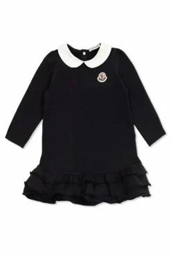 Moncler Enfant CZARNY Sukienka z kołnierzem
