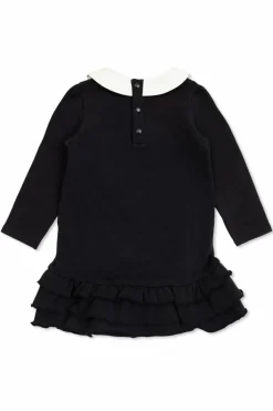 Moncler Enfant CZARNY Sukienka z kołnierzem