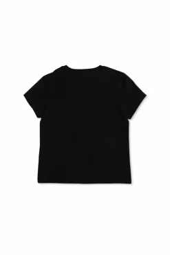 Moncler Enfant CZARNY T-shirt z logo