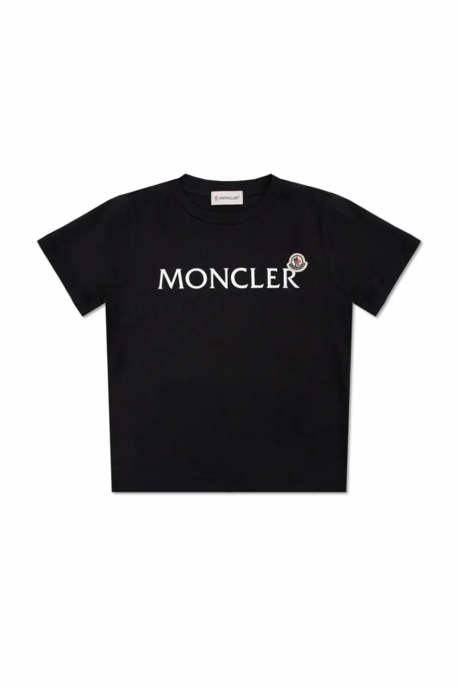 Moncler Enfant CZARNY T-shirt z logo