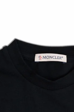 Moncler Enfant CZARNY T-shirt z logo