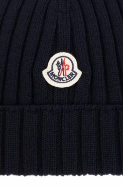 Moncler Enfant CZARNY Wełniana czapka