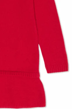 Moncler Enfant CZERWONY Wełniana sukienka