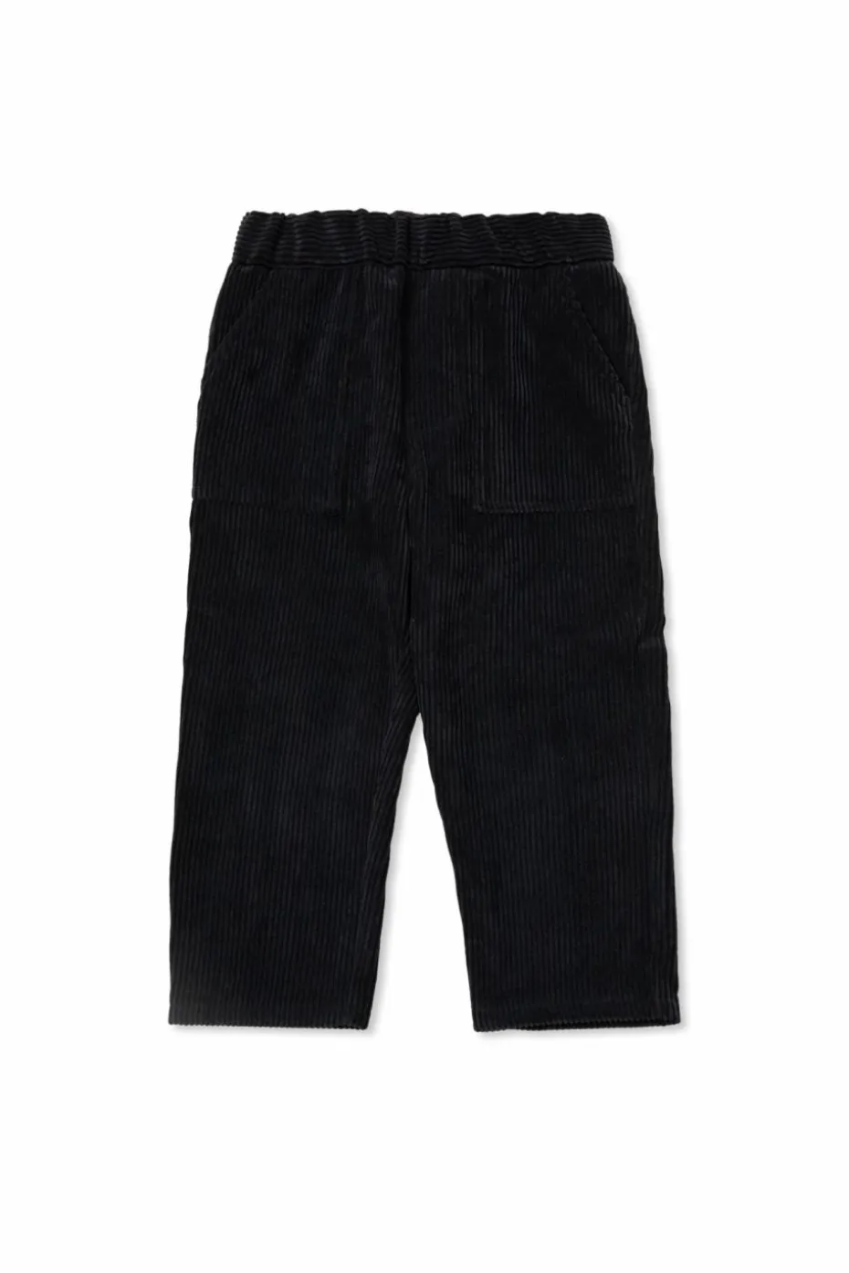 Moncler Enfant GRANATOWY Sztruksowe spodnie