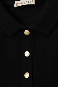 Moncler Enfant GRANATOWY Sukienka z kołnierzem typu polo