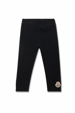 Moncler Enfant GRANATOWY Bawełniane legginsy