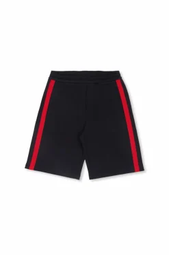 Moncler Enfant GRANATOWY Szorty z lampasami