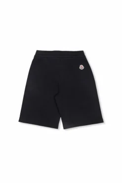Moncler Enfant GRANATOWY Szorty z lampasami