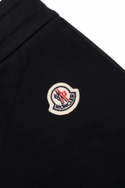 Moncler Enfant GRANATOWY Szorty z lampasami