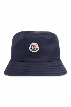 Moncler Enfant GRANATOWY Kapelusz z naszywką z logo