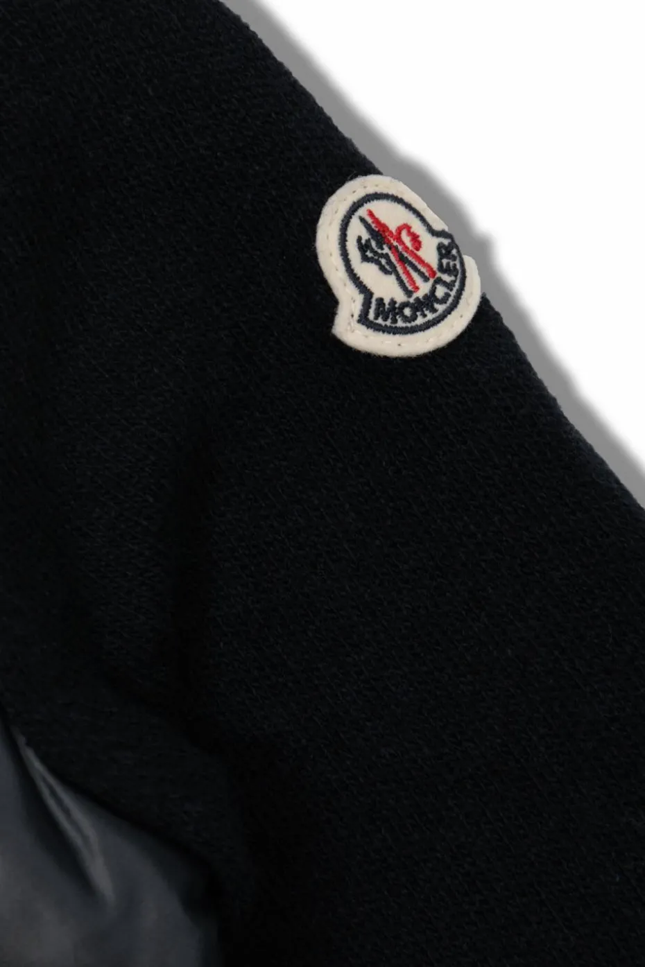Moncler Enfant GRANATOWY Kardigan z pikowaną wstawką