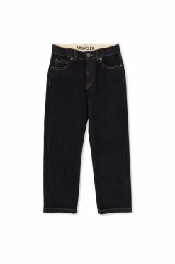 Moncler Enfant GRANATOWY Jeansy z nogawkami o prostym kroju