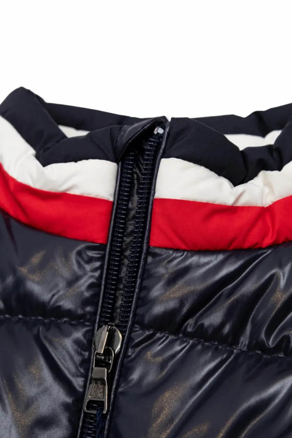Moncler Enfant GRANATOWY Kurtka ze stójką