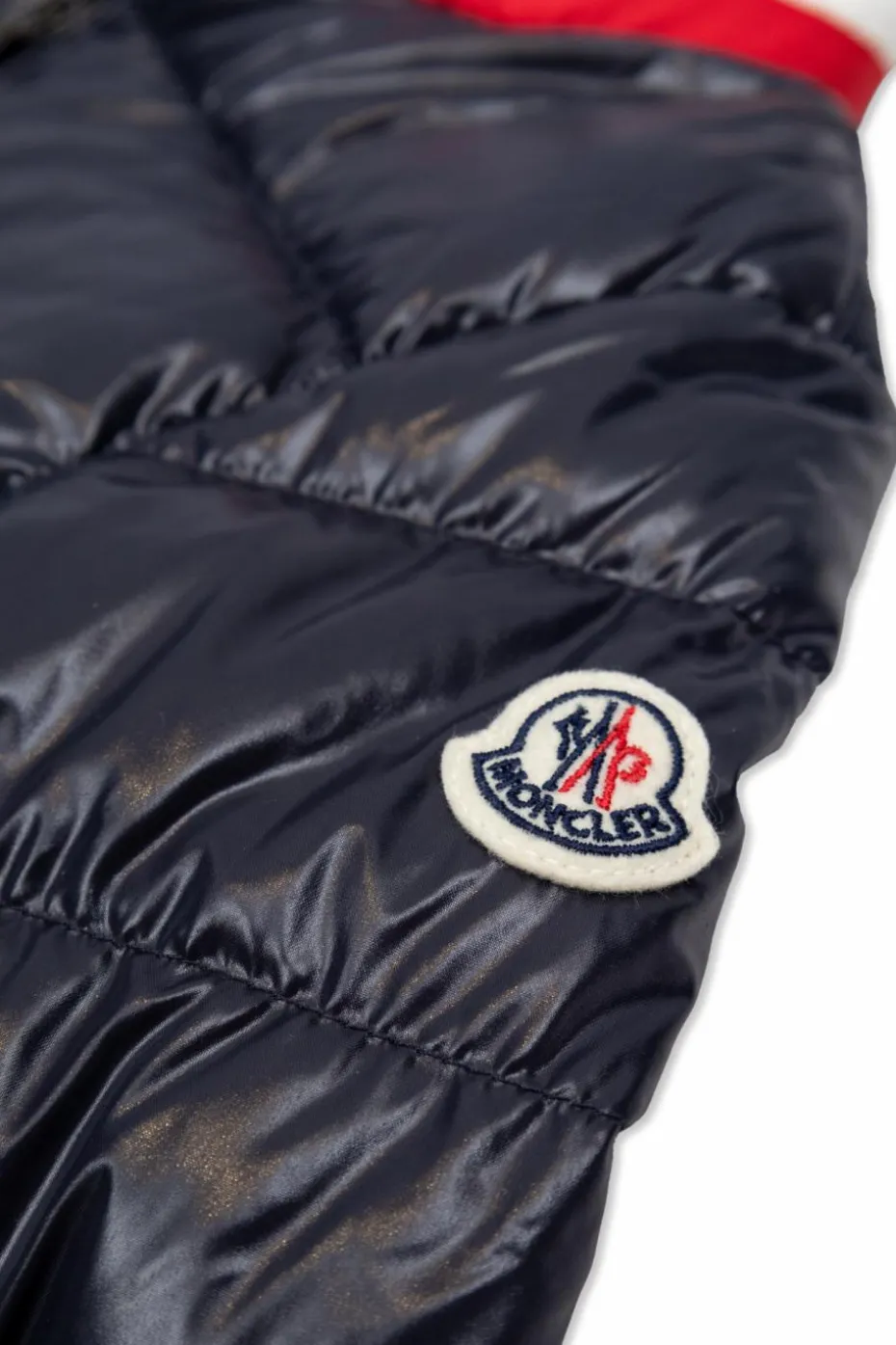 Moncler Enfant GRANATOWY Kurtka ze stójką