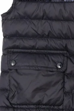 Moncler Enfant GRANATOWY Kamizelka z kapturem