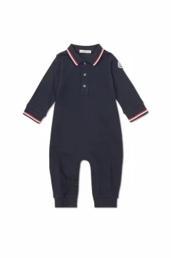 Moncler Enfant GRANATOWY Kombinezon z kołnierzem