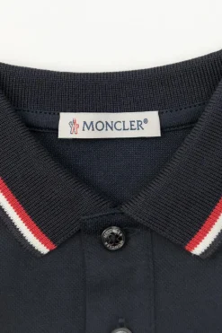 Moncler Enfant GRANATOWY Kombinezon z kołnierzem