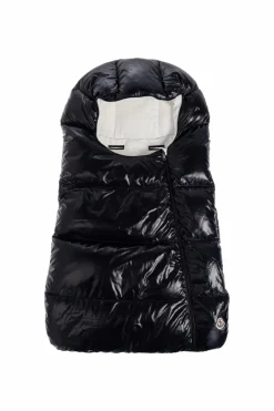 Moncler Enfant GRANATOWY Puchowy śpiworek niemowlęcy
